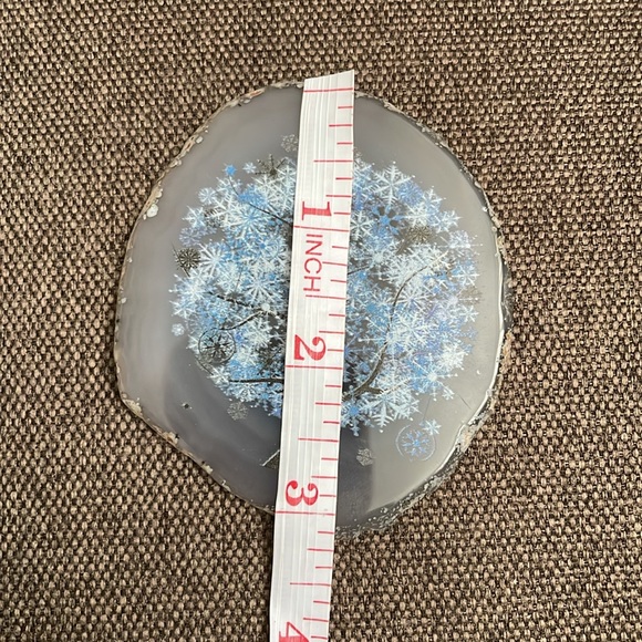 Agate Slab with Painted Tree of Life - Picture 4 of 4